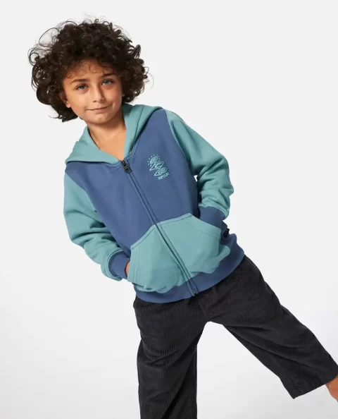 Kids Rip Curl Grom Energy Zip Through Hood Hoodies & Fleece