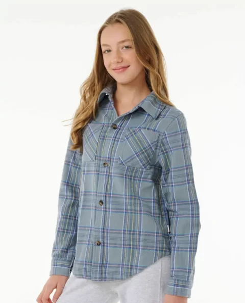 Kids Rip Curl High Tide Soft Flannel Jackets - Image 2