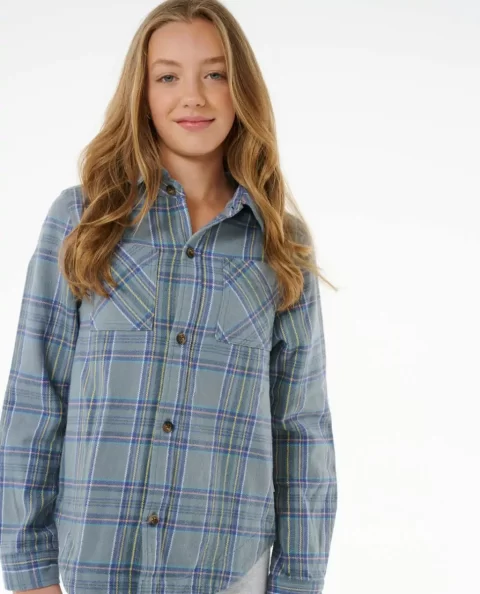 Kids Rip Curl High Tide Soft Flannel Jackets - Image 5