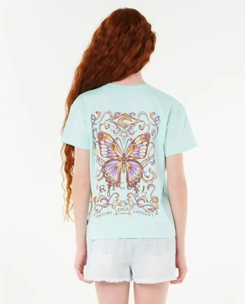 Kids Rip Curl Tops & Tees Butterfly Heritage Tee - Image 3