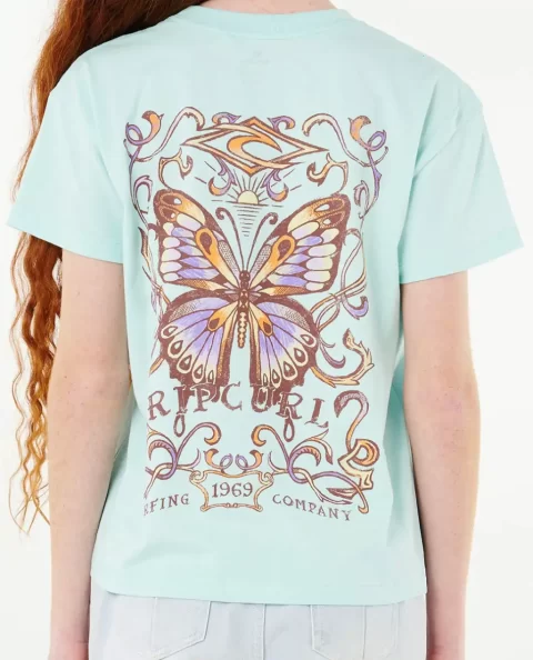 Kids Rip Curl Tops & Tees Butterfly Heritage Tee - Image 5