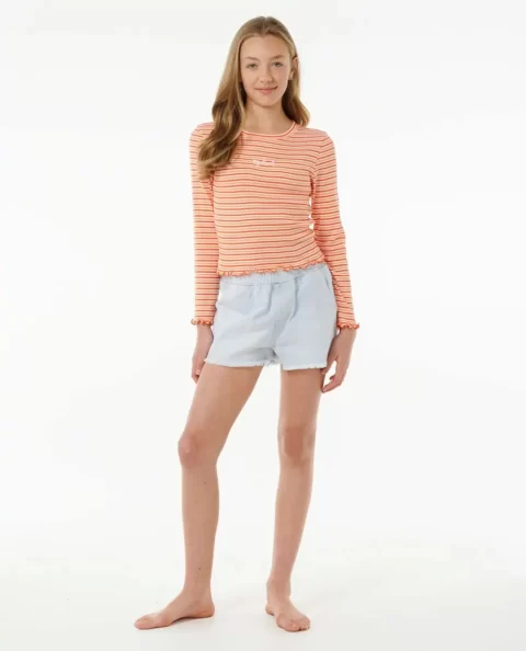 Kids Summer Solsice Long Sleeve Rib Rip Curl Tops & Tees - Image 4