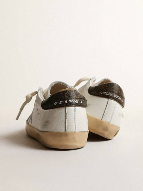 Kids Super-Star Junior In Nappa With A Printed Star And Black Heel Tab Little Boys (1-3 Years) Golden Goose - Image 4