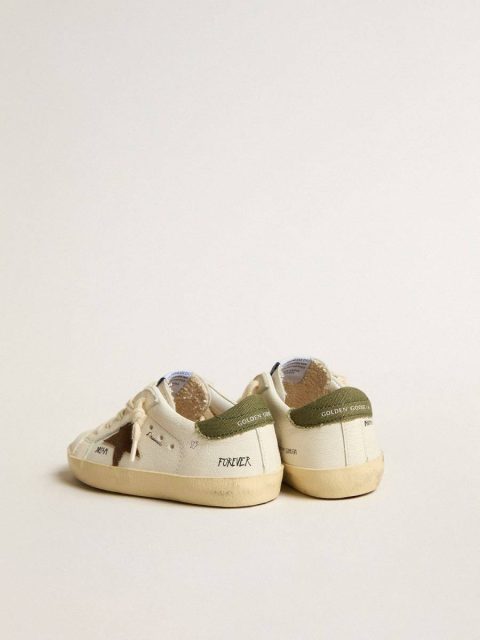 Kids Super-Star Junior In Nappa With Suede Star And Green Heel Tab Golden Goose Little Boys (1-3 Years) - Image 4