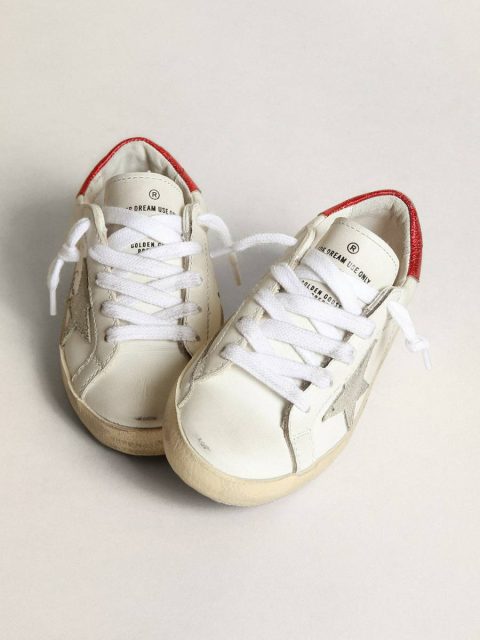 Kids Young Super-Star With Gray Suede Star Golden Goose Boys (4-10 Years) White - Image 2