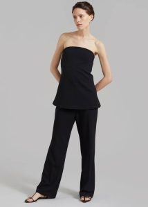 Kit Strapless Top - Black Tops Black The Frankie Shop Women - Image 2