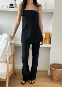 Kit Strapless Top - Black Tops Black The Frankie Shop Women - Image 3