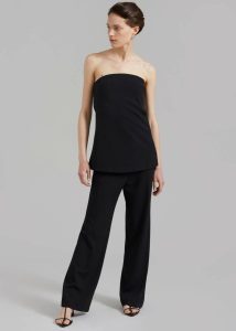 Kit Strapless Top - Black Tops Black The Frankie Shop Women - Image 5