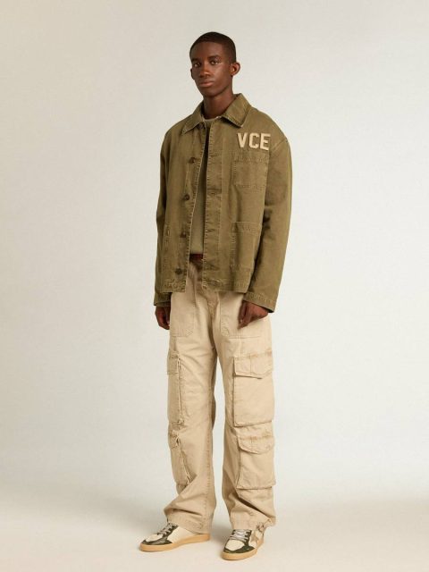 Knitwear Kalamata Men Golden Goose Men’s Round-Neck Sweater In Cotton With Logo On The Back - Image 3