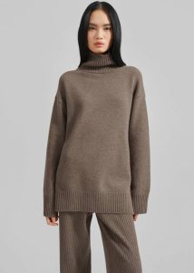 Knitwear Odense Turtleneck Sweater - Brown Brown Women The Frankie Shop