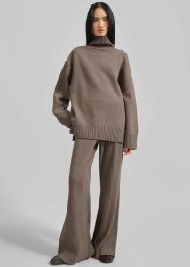 Knitwear Odense Turtleneck Sweater - Brown Brown Women The Frankie Shop - Image 3