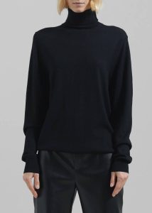 Knitwear The Frankie Shop Women Black Eve Thin Turtleneck Sweater - Black - Image 4