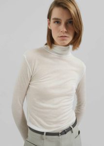 Knitwear The Frankie Shop Women Evren Sheer Turtleneck - White White