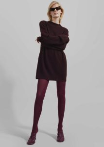 Knitwear The Frankie Shop Women Maxime Knit Sweater Dress - Dark Plum Purple