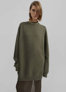Knitwear The Frankie Shop Women Maxine Knit Sweater Dress - Khaki Green - Image 2