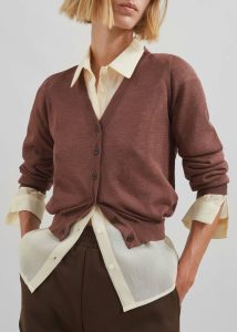 Kyoto Cardigan - Brown Knitwear The Frankie Shop Women Brown - Image 2