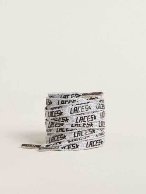 Laces Ice-Colored Laces With Contrasting Black ‘Laces’ Lettering Golden Goose Women Ice