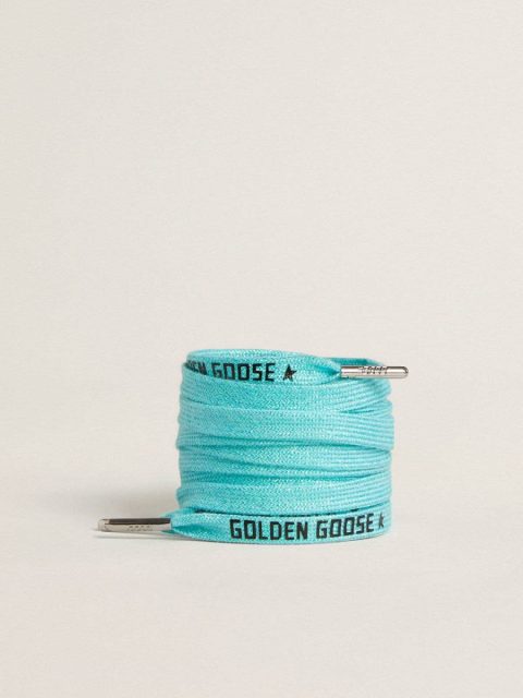 Laces Light Blue Lurex Laces With Contrasting Black Logo Light Blue Women Golden Goose