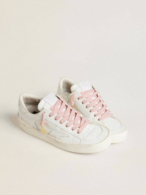 Laces Pink Golden Goose Women Pink Cotton Laces With Contrasting Gold Logo - Image 3
