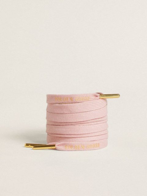 Laces Pink Golden Goose Women Pink Cotton Laces With Contrasting Gold Logo