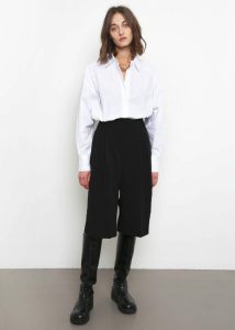 Lakely Oversized Button Down Shirt - White Tops White Women The Frankie Shop - Image 4