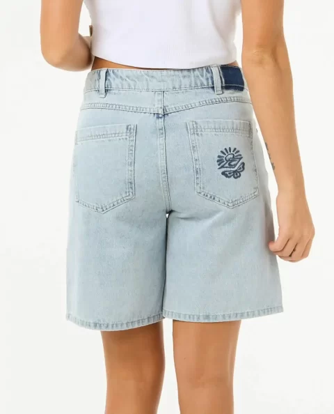 Las Dalias Relaxed Denim Short Women Shorts Rip Curl - Image 2