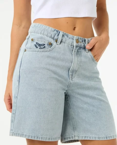 Las Dalias Relaxed Denim Short Women Shorts Rip Curl - Image 5