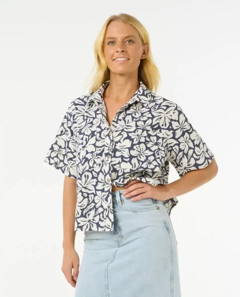 Las Dalias Short Sleeve Shirt Women Rip Curl Shirts & Tops - Image 2