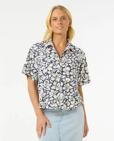 Las Dalias Short Sleeve Shirt Women Rip Curl Shirts & Tops