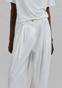 Lea Cotton Trousers - White Women White Bottoms The Frankie Shop - Image 3