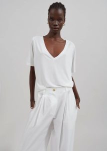 Lea Cotton Trousers - White Women White Bottoms The Frankie Shop - Image 4