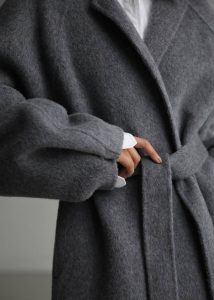 Leon Wool Coat - Grey Women The Frankie Shop Outerwear Grey - Image 3