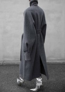 Leon Wool Coat - Grey Women The Frankie Shop Outerwear Grey - Image 4