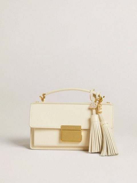 Letter E Charm In Gold-Colored Brass With Crystals Bag Accessories Golden Goose Women Gold - Image 5