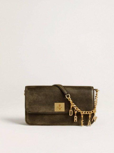 Letter R Charm In Gold-Colored Brass With Crystals Bag Accessories Golden Goose Gold Women - Image 4