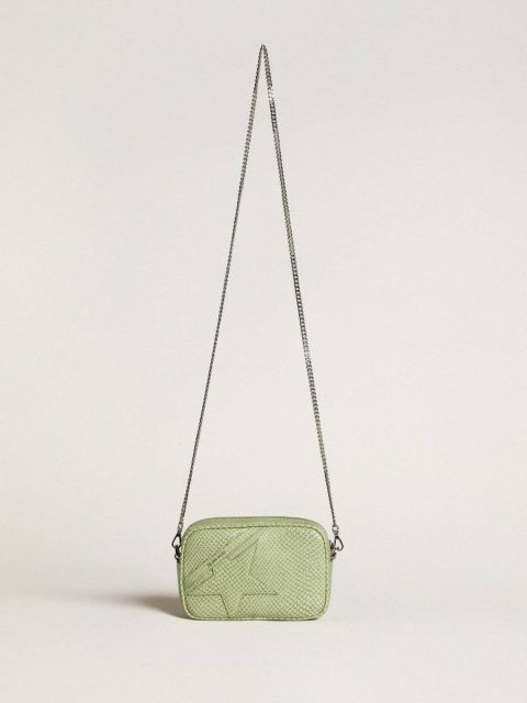 Light Green Golden Goose Mini Star Bag In Light Green Snake-Print Leather Women Mini Bags - Image 2