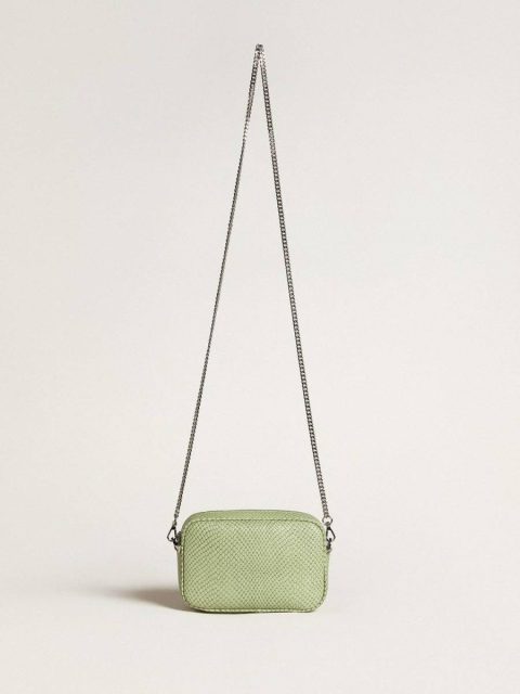 Light Green Golden Goose Mini Star Bag In Light Green Snake-Print Leather Women Mini Bags - Image 4