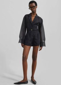 Lise Sheer Blazer - Black Black Outerwear Women The Frankie Shop - Image 2
