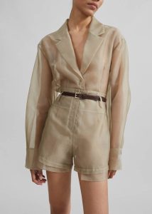 Lise Sheer Shorts - Desert Sand Beige The Frankie Shop Bottoms Women