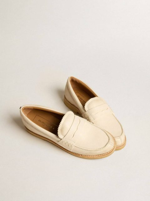 Loafers & Ballerinas Women Golden Goose Butter White Jerry Loafer In Butter-White Leather - Image 2