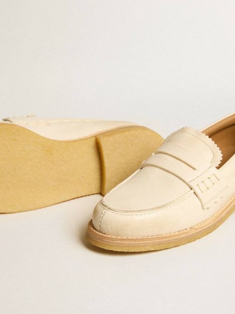 Loafers & Ballerinas Women Golden Goose Butter White Jerry Loafer In Butter-White Leather - Image 3