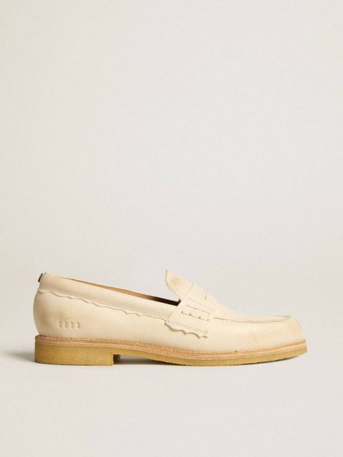 Loafers & Ballerinas Women Golden Goose Butter White Jerry Loafer In Butter-White Leather