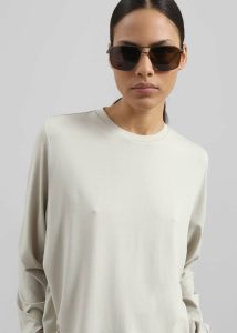 Lohja Long Sleeve Tee - Light Beige The Frankie Shop Women Tops Beige - Image 4