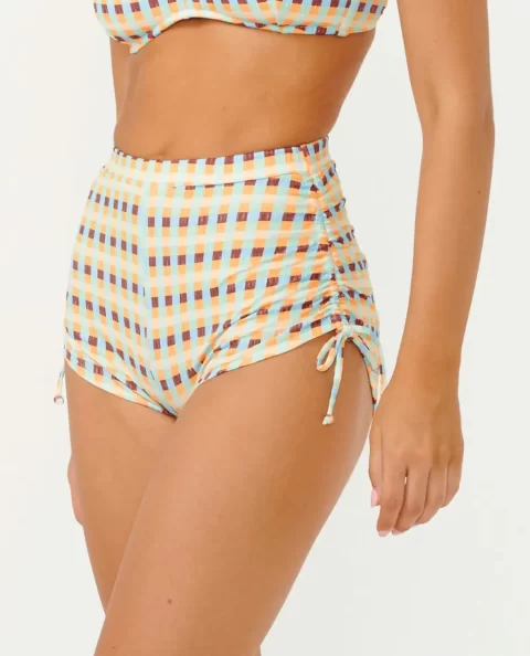 Lottie Check Short Women Rip Curl Bikini Bottoms - Image 3