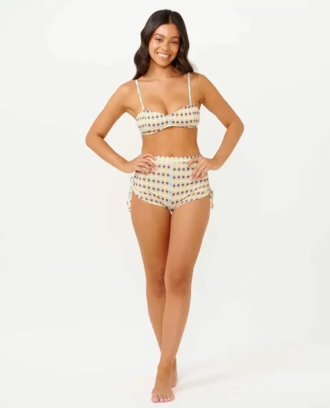 Lottie Check Short Women Rip Curl Bikini Bottoms - Image 4