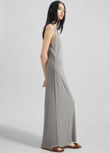 Loulou Studio Myron Long Tank Dress - Concrete Grey Women The Frankie Shop Grey Dresses - Image 4