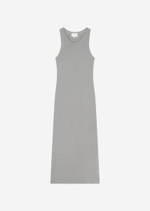 Loulou Studio Myron Long Tank Dress - Concrete Grey Women The Frankie Shop Grey Dresses - Image 5