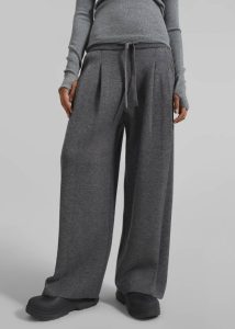 Loungewear Holkham Pleated Knit Pants - Dark Grey The Frankie Shop Grey Women