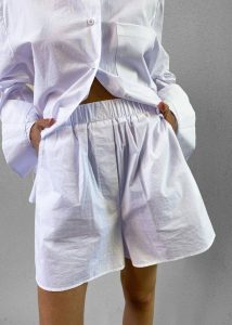 Lui Organic Cotton Boxer Short - White The Frankie Shop White Women Bottoms - Image 2