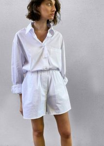 Lui Organic Cotton Boxer Short - White The Frankie Shop White Women Bottoms - Image 4